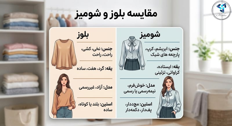 تفاوت شومیز و بلوز