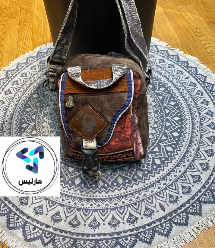 کوله زنانه مارلیس پارچه کتان وارداتی با ابعاد 28*24 سانتی متر