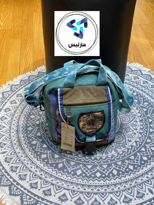 کوله زنانه مارلیس پارچه کتان وارداتی با ابعاد 28*24 سانتی متر