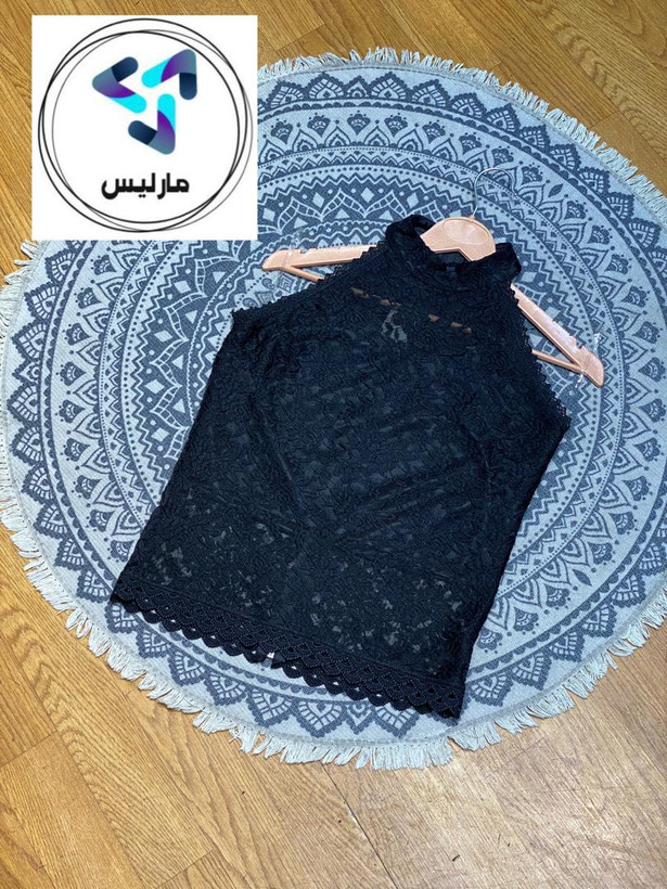 تاپ زنانه مارلیس پارچه گیپور وارداتی با قد 51 سانتی متر