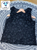 تاپ زنانه مارلیس با پارچه گیپور وارداتی گل دار تمام آستر