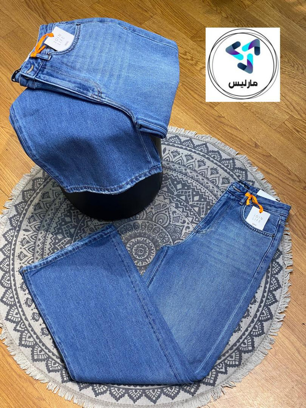 شلوار جین زنانه مارلیس برند رویال جین مدل بگی قد 110 سانتی متر