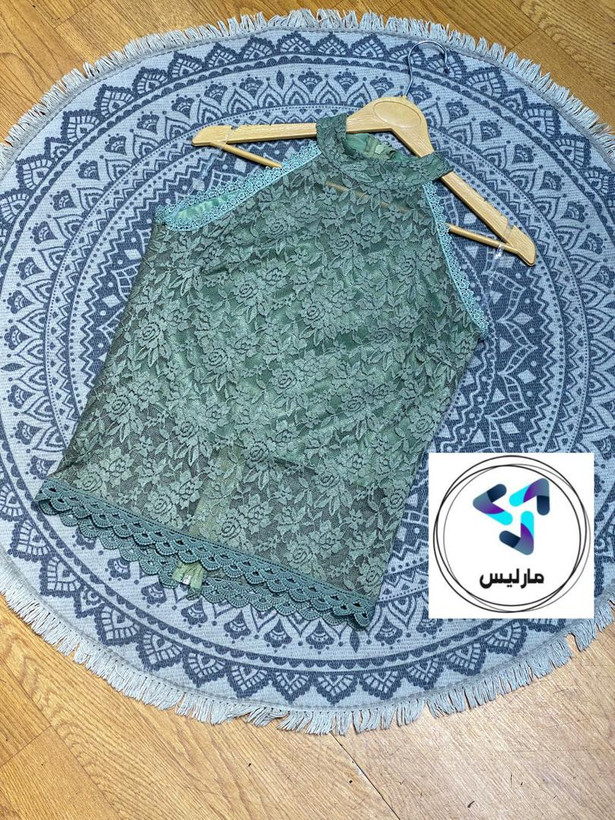 تاپ زنانه مارلیس پارچه گیپور وارداتی با قد 51 سانتی متر